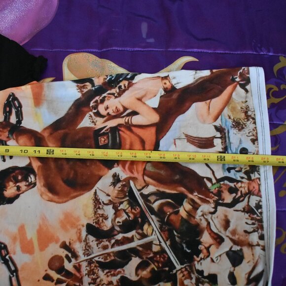 VINTAGE HERCULES MOVIE POSTER ART MALE BODYBUILDER ACTOR STEVE REEVES T-SHIRT L - Picture 6 of 9